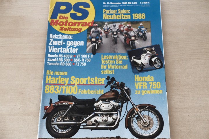 Deckblatt PS Sport Motorrad (11/1985)